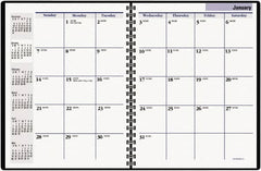 DayMinder - 24 Sheet, 6-7/8 x 8-3/4", Appointment Book - Black - Americas Industrial Supply