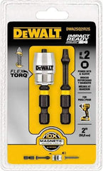 DeWALT - #2" Square Size Square Recess Bit - 1/4" Hex Drive, 2" OAL - Americas Industrial Supply