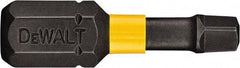 DeWALT - #3" Square Size Square Recess Bit - 1/4" Hex Drive, 1" OAL - Americas Industrial Supply