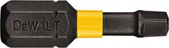 DeWALT - #1" Square Size Square Recess Bit - 1/4" Hex Drive, 1" OAL - Americas Industrial Supply