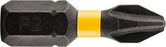 DeWALT - #3 Phillips Screwdriver Bit - 1/4" Hex Drive, 1" OAL - Americas Industrial Supply