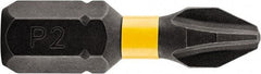 DeWALT - #1 Phillips Screwdriver Bit - 1/4" Hex Drive, 1" OAL - Americas Industrial Supply