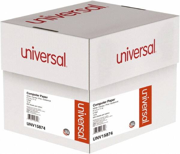 UNIVERSAL - White, Canary, Pink & Buff Four-Part Carbonless Paper - Use with Tractor-Feed Printers - Americas Industrial Supply