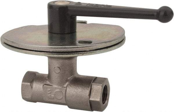 Legris - 3/8" Pipe, Female Port, Nickel Plated Brass Standard Ball Valve - Inline - One Way Flow, FBSPP x FBSPP Ends, Lever Handle, 580 WOG - Americas Industrial Supply