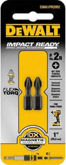 DeWALT - #2 Phillips Screwdriver Bit - 1/4" Hex Drive, 1" OAL - Americas Industrial Supply