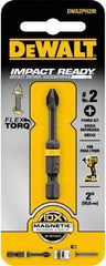 DeWALT - #2 Phillips Screwdriver Bit - 1/4" Hex Drive, 2" OAL - Americas Industrial Supply