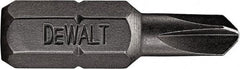 DeWALT - #3 Torq-Set Bit - 1/4" Hex Drive, 1" OAL - Americas Industrial Supply