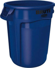 Rubbermaid - 20 Gal Blue Round Trash Can - Polyethylene, 22.94" High - Americas Industrial Supply