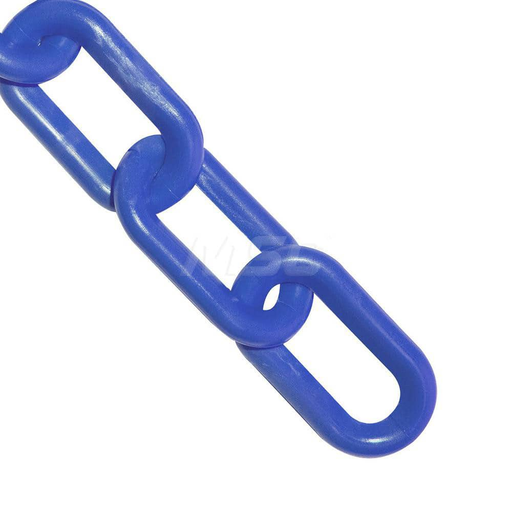 Barrier Rope & Chain; Type: Safety Barrier Chain; Material: Plastic; Color: Blue; Rope/Chain Material: Plastic; Hook Fitting Material: None; Snap End Material: None; Color: Blue; Length (Feet): 25.00; 25.000; Overall Length: 25.00