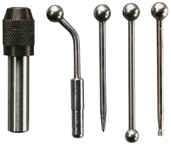 General - Single End, Center Finder Set Mechanical - Includes 4 Attachments, Case, Holder, 4 Pieces - Americas Industrial Supply