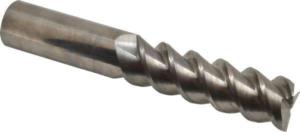 Accupro - 1", 3-1/4" LOC, 1" Shank Diam, 6" OAL, 3 Flute, Solid Carbide Square End Mill - Single End, Uncoated, Spiral Flute, 60° Helix, Centercutting, Right Hand Cut, Right Hand Flute - Americas Industrial Supply