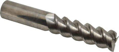 Accupro - 1", 3-1/4" LOC, 1" Shank Diam, 6" OAL, 3 Flute, Solid Carbide Square End Mill - Single End, Uncoated, Spiral Flute, 60° Helix, Centercutting, Right Hand Cut, Right Hand Flute - Americas Industrial Supply