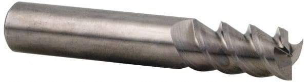 Accupro - 3/4", 1" LOC, 3/4" Shank Diam, 3" OAL, 3 Flute, Solid Carbide Square End Mill - Single End, Uncoated, Spiral Flute, 60° Helix, Centercutting, Right Hand Cut, Right Hand Flute - Americas Industrial Supply