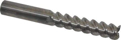 Accupro - 3/4", 3-1/4" LOC, 3/4" Shank Diam, 6" OAL, 3 Flute, Solid Carbide Square End Mill - Single End, Uncoated, Spiral Flute, 60° Helix, Centercutting, Right Hand Cut, Right Hand Flute - Americas Industrial Supply