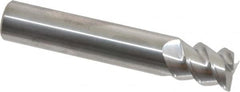 Accupro - 7/16", 9/16" LOC, 7/16" Shank Diam, 2-1/2" OAL, 3 Flute, Solid Carbide Square End Mill - Single End, Uncoated, Spiral Flute, 60° Helix, Centercutting, Right Hand Cut, Right Hand Flute - Americas Industrial Supply