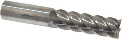 Accupro - 1", 3-1/4" LOC, 1" Shank Diam, 6" OAL, 5 Flute, Solid Carbide Square End Mill - Single End, Uncoated, Spiral Flute, 45° Helix, Centercutting, Right Hand Cut, Right Hand Flute - Americas Industrial Supply