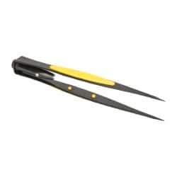 General - 6-1/4" OAL Illuminated Tweezers - Smooth Pointed Tip - Americas Industrial Supply