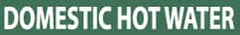NMC - Pipe Marker with Domestic Hot Water Legend and No Graphic - 2-1/2 to 6" Pipe Outside Diam, White on Green - Americas Industrial Supply