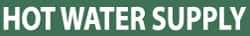 NMC - Pipe Marker with Hot Water Supply Legend and No Graphic - 2-1/2 to 6" Pipe Outside Diam, White on Green - Americas Industrial Supply