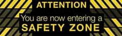 NMC - Attention - You Are Now Entering a Safety Zone, 60 Inch Long x 36 Inch High, Safety Banner - Polyethylene, English, Printed on 1 Side - Americas Industrial Supply