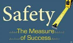 NMC - Safety - The Measure of Success, 60 Inch Long x 36 Inch High, Safety Banner - Polyethylene, English, Printed on 1 Side - Americas Industrial Supply