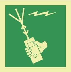 NMC - 6" Long x 6" Wide, Pressure-Sensitive Vinyl Safety Sign - Square, 0.004" Thick, Use for Marine Application - Americas Industrial Supply