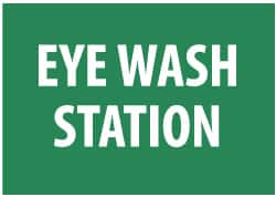 NMC - "Eye Wash Station", 7" Long x 10" Wide, Aluminum Safety Sign - Rectangle, 0.04" Thick, Use for First Aid - Americas Industrial Supply