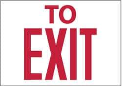 NMC - To Exit, Aluminum Exit Sign - 10" Wide x 7" High - Americas Industrial Supply