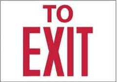 NMC - To Exit, Aluminum Exit Sign - 10" Wide x 7" High - Americas Industrial Supply