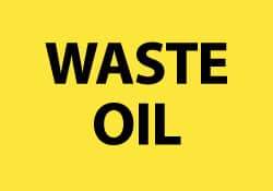 NMC - "Waste Oil", 10" Long x 14" Wide, Aluminum Safety Sign - Rectangle, 0.04" Thick, Use for Hazardous Materials - Americas Industrial Supply