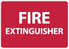 NMC - Fire Extinguisher, Aluminum Fire Sign - 14" Wide x 10" High - Americas Industrial Supply