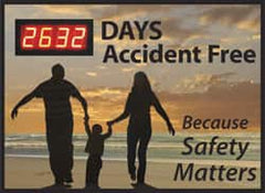 NMC - Scoreboards Scoreboard Type: Digital Scoreboard Legend: ___ Days Accident Free Because Safety Matters - Americas Industrial Supply