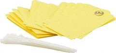 NMC - 3" High x 6" Long, Safety & Facility Blank Tag - 2 Sides, Yellow Unrippable Vinyl - Americas Industrial Supply