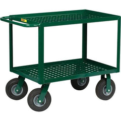 Little Giant - 1,000 Lb Capacity, 24" Wide x 36" Long x 35" High Service Cart - 2 Shelf, Steel, Pneumatic Casters - Americas Industrial Supply