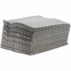 Brady SPC Sorbents - 20.5 Gal Capacity per Package, Universal Pad - 17" Long x 15" Wide, Gray, Polypropylene - Americas Industrial Supply