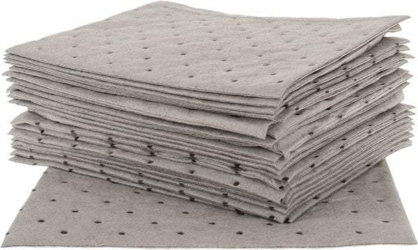 Brady SPC Sorbents - 5.5 Gal Capacity per Package, Universal Pad - 10" Long x 7-1/2" Wide, Gray, Polypropylene - Americas Industrial Supply