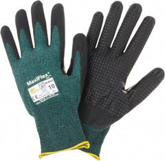 PIP - Size XL, ANSI Cut Lvl A2, Cut Resistant Gloves - Palm & Fingers Coated, Green/Black - Americas Industrial Supply