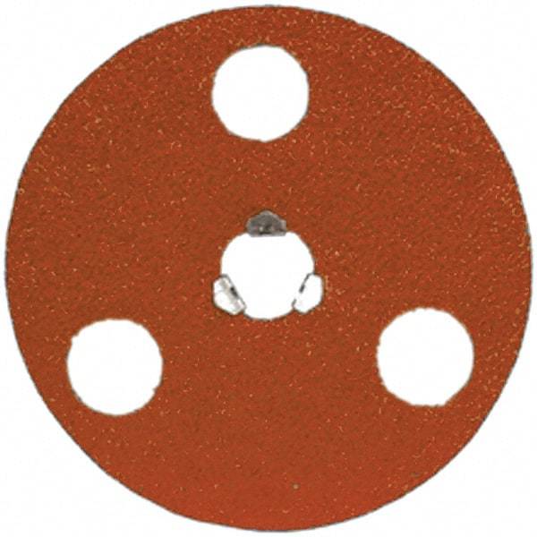 Norton - 4-1/2" Disc Diam, 24 Grit, Ceramic Alumina Quick Change Disc - Type S Attaching System, Coated, Very Coarse Grade - Americas Industrial Supply