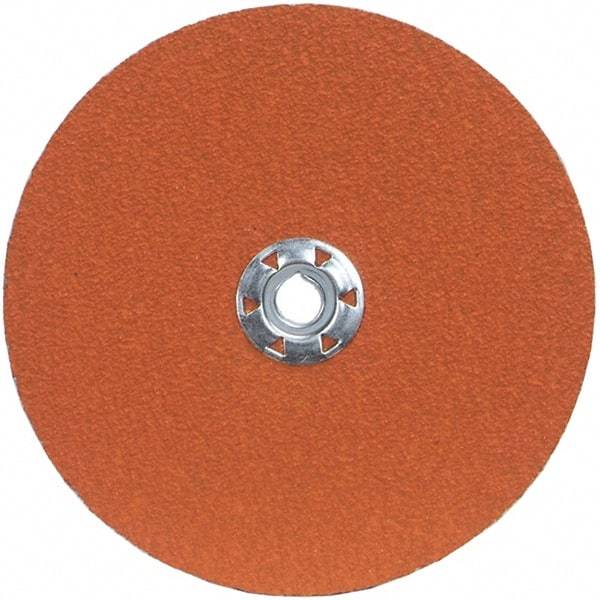 Norton - 7" Diam 5/8-11 Threaded Hole 36 Grit Fiber Disc - Very Coarse Grade, Ceramic Alumina - Americas Industrial Supply