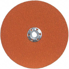 Norton - 7" Diam 5/8-11 Threaded Hole 36 Grit Fiber Disc - Very Coarse Grade, Ceramic Alumina - Americas Industrial Supply