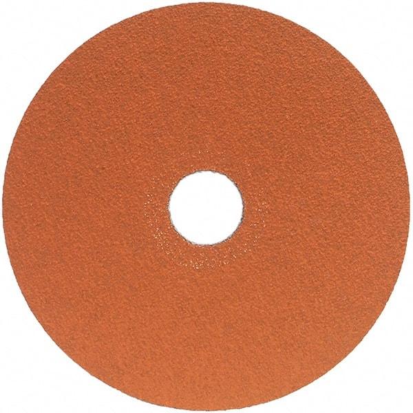 Norton - 5" Diam 7/8" Hole 36 Grit Fiber Disc - Very Coarse Grade, Ceramic Alumina - Americas Industrial Supply