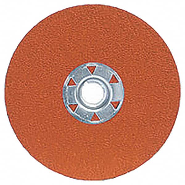 Norton - 5" Diam 5/8-11 Threaded Hole 24 Grit Fiber Disc - Very Coarse Grade, Ceramic Alumina - Americas Industrial Supply