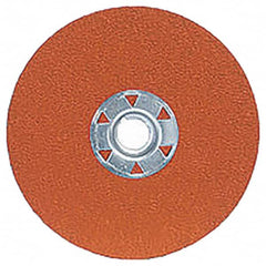 Norton - 5" Diam 5/8-11 Threaded Hole 24 Grit Fiber Disc - Very Coarse Grade, Ceramic Alumina - Americas Industrial Supply