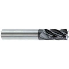 3/8" Dia. - 1/2" LOC - 2" OAL - .015-.020 Radius 5 FL Carbide S/E HP End Mill-AlTiN - Americas Industrial Supply