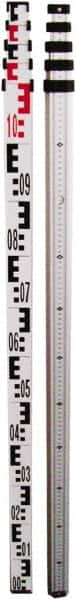 Johnson Level & Tool - Optical Level Aluminum Grade Rod - 5 Sections, 4m Overall Length - Americas Industrial Supply