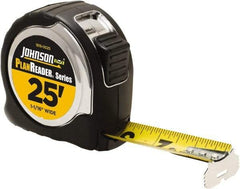 Johnson Level & Tool - 25' x 1-1/16" Tape Measure - 1/16" Graduation, Inch Graduation Style - Americas Industrial Supply