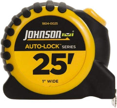 Johnson Level & Tool - 25' x 1" Tape Measure - 1/16" Graduation, Inch Graduation Style - Americas Industrial Supply