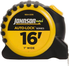 Johnson Level & Tool - 16' x 1" Tape Measure - 1/16" Graduation, Inch Graduation Style - Americas Industrial Supply