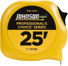 Johnson Level & Tool - 25' x 1" Tape Measure - 1/16" Graduation, Inch Graduation Style - Americas Industrial Supply