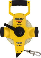 Johnson Level & Tool - 100' x 1/2" Tape Measure - 1/8" (Face) & 1/10" (Back) Graduation, Inch Graduation Style - Americas Industrial Supply